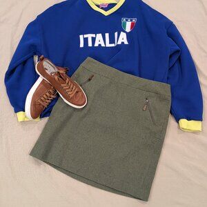 Talbots Olive Mini Skirt Wool Blend - Women's sz 8P